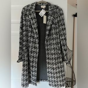 Herringbone Open Sweater Jacket